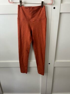 Fleo Heathered Rust Orange High-Rise Leggings